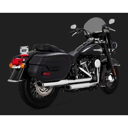 Harley Davidson Vance and Hines chrome Twin slash slip on  2018+ Softail Heritage/Deluxe 16879