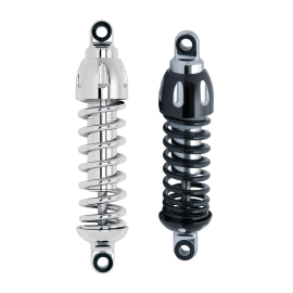 Progressive Suspension Shocks Dampers 412 Heavy Duty Chrome x Harley Davidson Dyna from 1991 to Today 12.5 chrome-plated 
